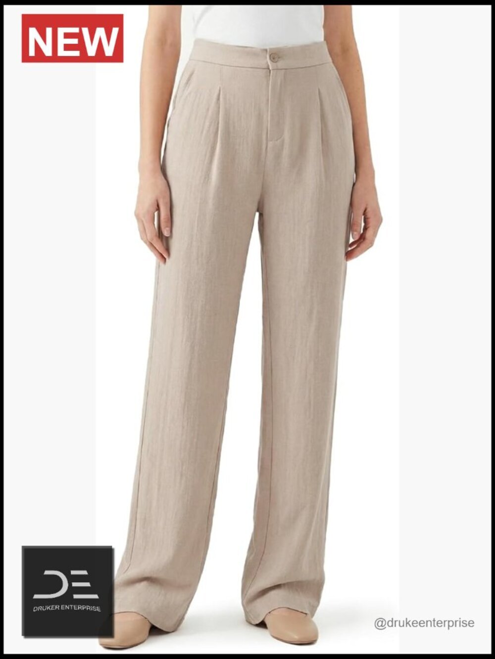 Tall Linen Pants Women 5'8"+ Wide Leg Straight Palazzo Dress Pants Work Summer